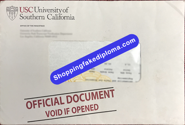 USC Transcript Envelope