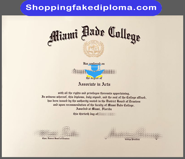 Miami Dade College Fake Degree 