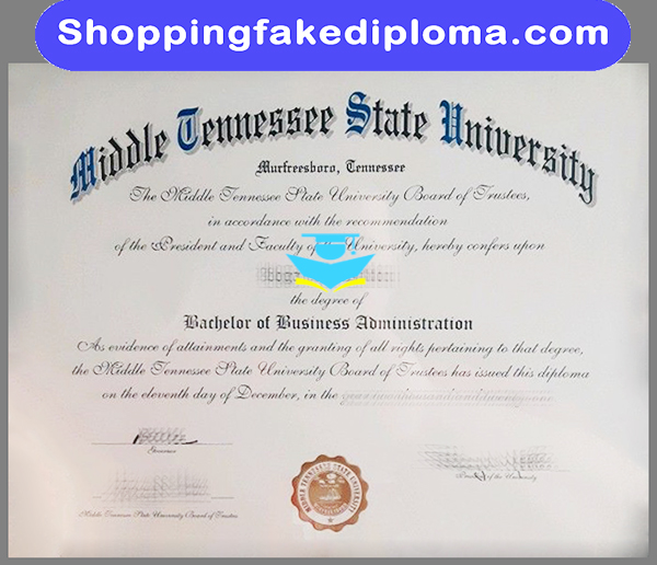 Middle Tennessee State University fake diploma, Buy Middle Tennessee State University fake diploma