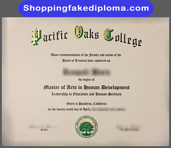 Pacific Oaks College fake degree, fake diploma US