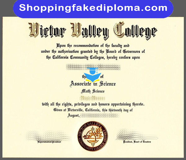 Victor Valley College fake degree, fake US diploma