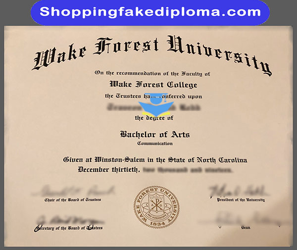 Wake Forest University fake degree, buy Wake Forest University fake degree