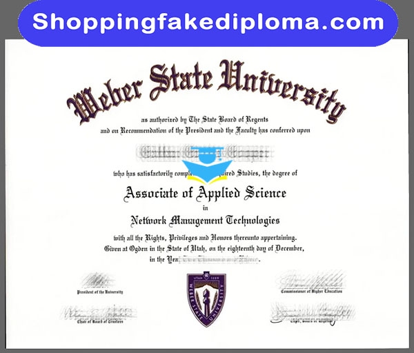 Weber State University fake degree, fake certificate