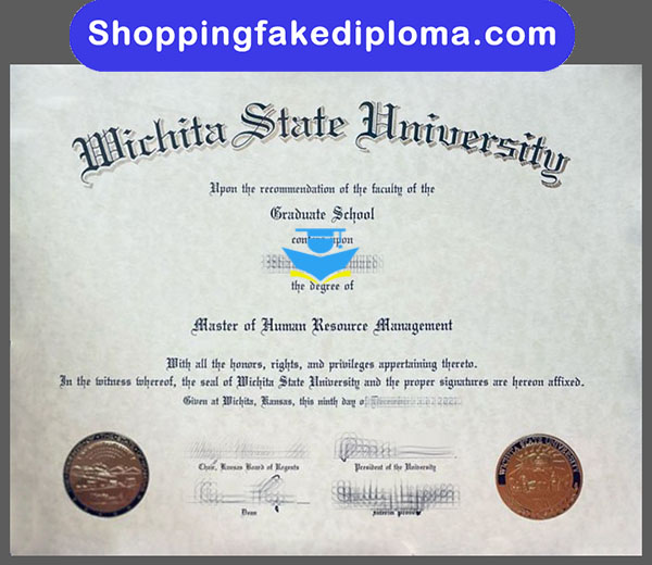 Wichita State University fake diploma, US certificate