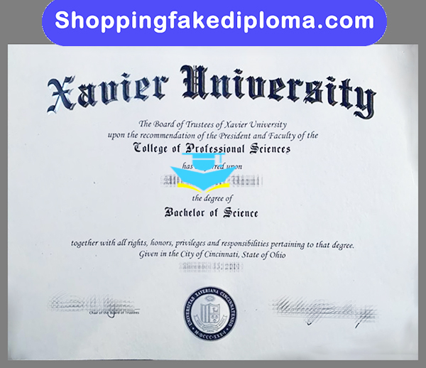 Xavier University fake diploma, Xavier University diploma