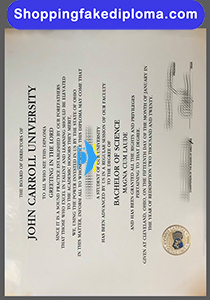 fake John Carroll University diploma