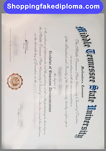 fake Middle Tennessee State University diploma