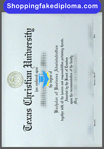 fake Texas Christian University diploma