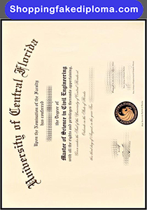 fake University of Central Florida diploma