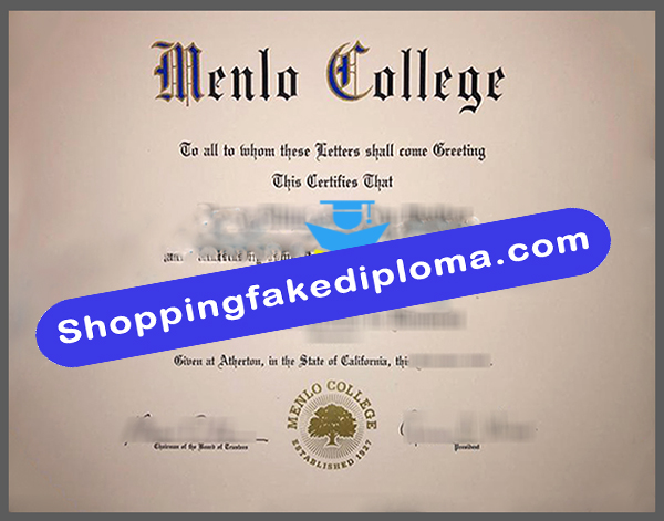 fake Menlo College degree