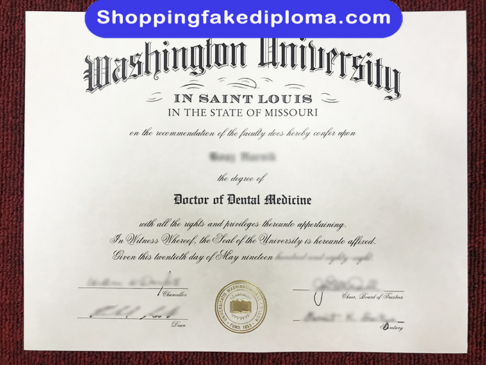 Washington University in Saint Louis fake degree, Washington University in Saint Louis diploma